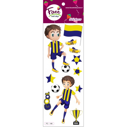 SARI LACİVERT FUTBOLCU FC-0146